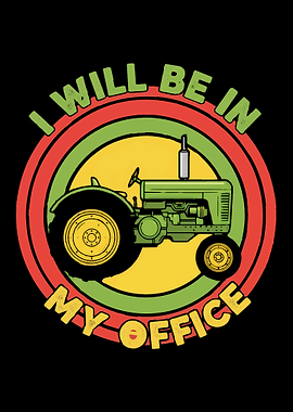 Tractor in Office Text Art