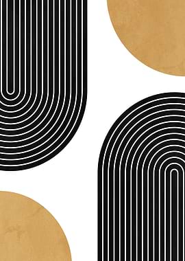 Abstract Geometric Rainbow Arches and Circles