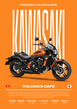 Kawasaki Vulcan S Cafe Motorcycle Poster