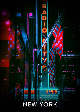 Radio City New York Neon Sign