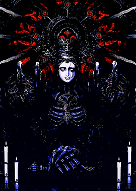 Dark Gothic Figure with Candles