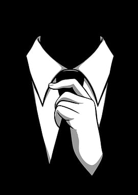 Man in Suit Adjusting Tie