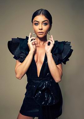 Sarah Hyland in a Black Gown