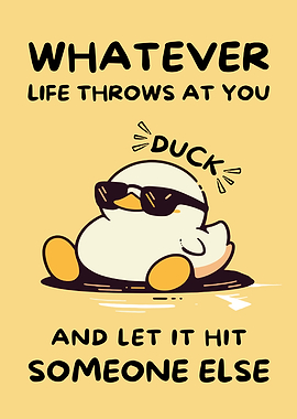 Funny Duck with Sunglasses