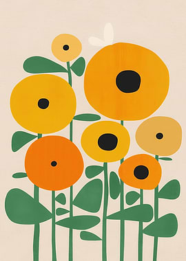 Abstract Floral Illustration