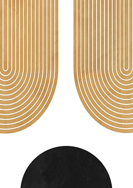 Abstract Geometric Arch and Circle