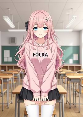 Anime Girl in Classroom