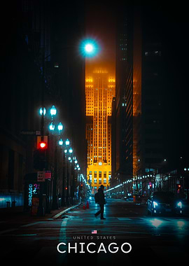 Chicago Cityscape at Night