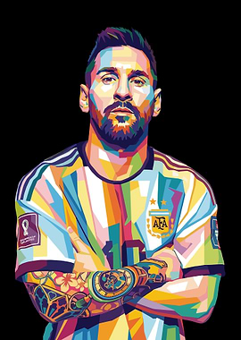 Lionel Messi Pop Art Portrait
