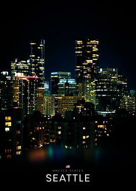 Seattle Skyline at Night
