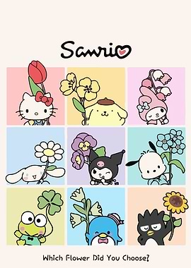 Sanrio Characters with Flowers