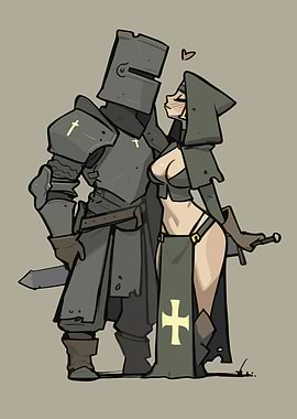 Knight and Nun in Medieval Fantasy