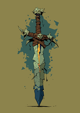 Dark Fantasy Sword with Skull