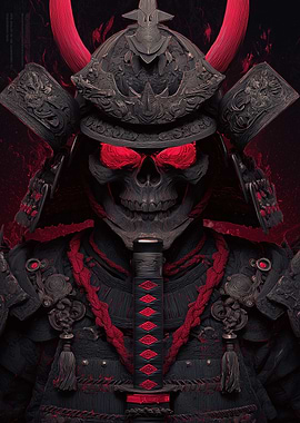 Demonic Samurai Skull Warrior