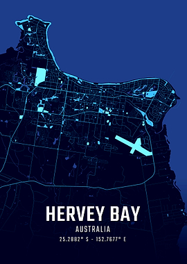 Hervey Bay Midnight City Map