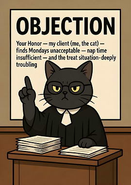 Cat Judge Objects to Mondays