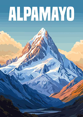 Alpamayo Mountain Poster