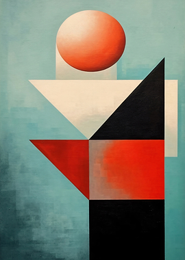 Geometric Abstract Painting with Sphere