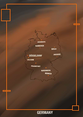 Map of Germany with Cities
