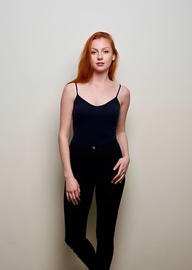Redhead Chandler Lovelle in Black Tank Top and Pants