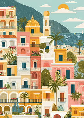 Colorful Italian Coastal Town