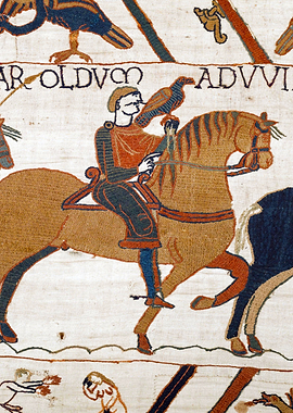 Harold is Taken to Rouen Bayeux Tapestry Scene 13