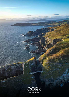 Dramatic Coastal Cliffs of Cork, Ireland