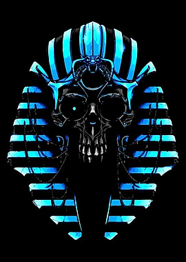 Scary Egyptian Skull Pharaoh