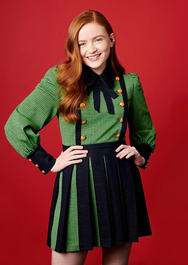 Sadie Sink in Green Dress