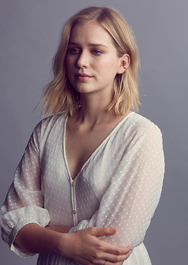 Elizabeth Lail in White Dress