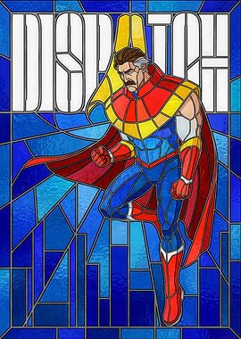 Superhero Dispatch in Stained Glass