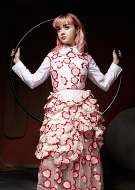 Maisie Williams in Floral Dress