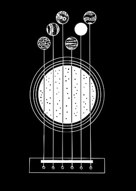 Guitar with Planets