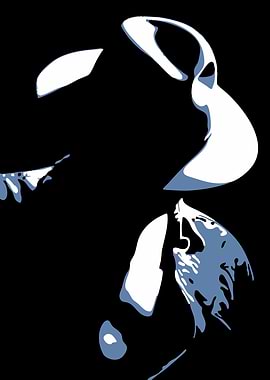 Abstract Black and White Portrait