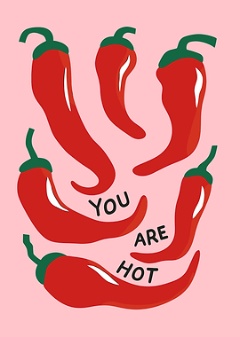 Hot Chili Peppers with Text