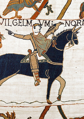 Guy Takes Harold to Rouen Bayeux Tapestry Scene 13