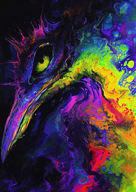 Abstract Psychedelic Bird