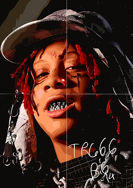 Trippie Redd Portrait with Grills