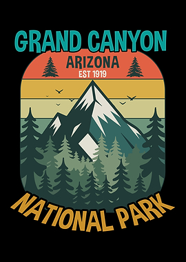 Grand Canyon National Park Vintage Design
