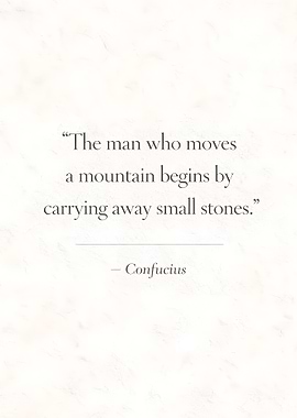 Confucius quote about starting small