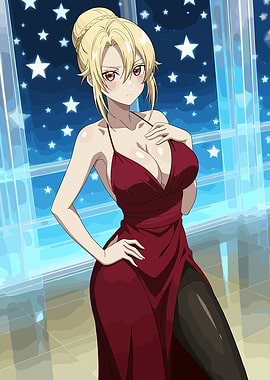 Angelica Rapha Redgrave in Red Dress