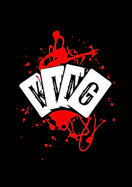 King Playing Cards with Blood Splatter