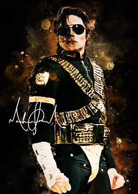 Michael Jackson in iconic outfit