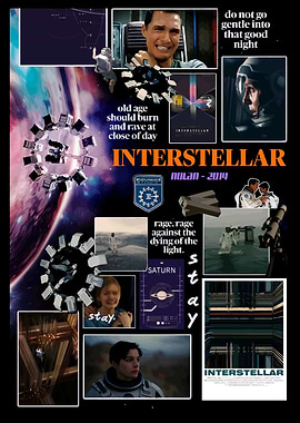 Interstellar Movie Poster Collage