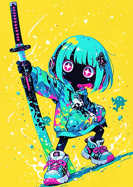 Anime Girl with Katana