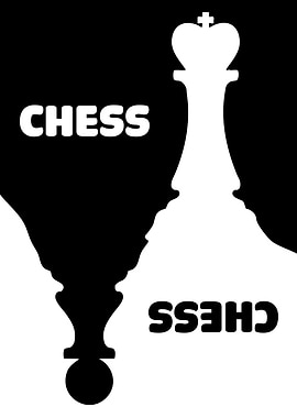 Chess King and Pawn Silhouette