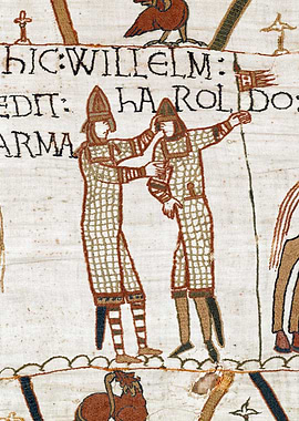 William Gives Harold a Gift Bayeux Tapestry Scene 21