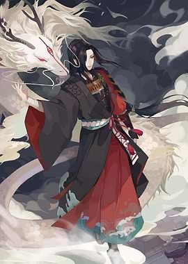 Man with White Dragon