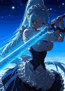 Sylpha Maid with Glowing Sword