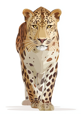 Leopard Walking Forward